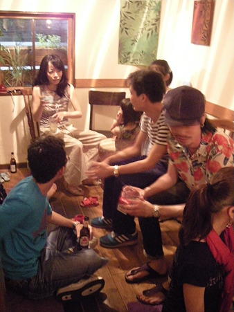 緊張の語り踊り聞かせが終わって