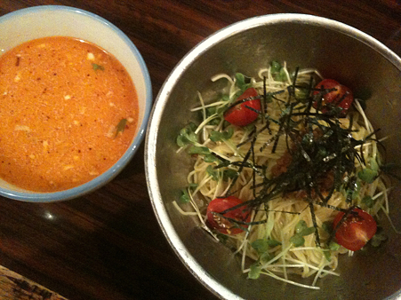 恵比寿 阿夫利 冷やし坦々つけ麺