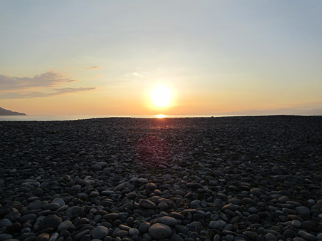 海での夕日